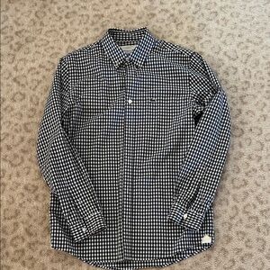 Men's small Lacoste Blue and White Checkered Shirt